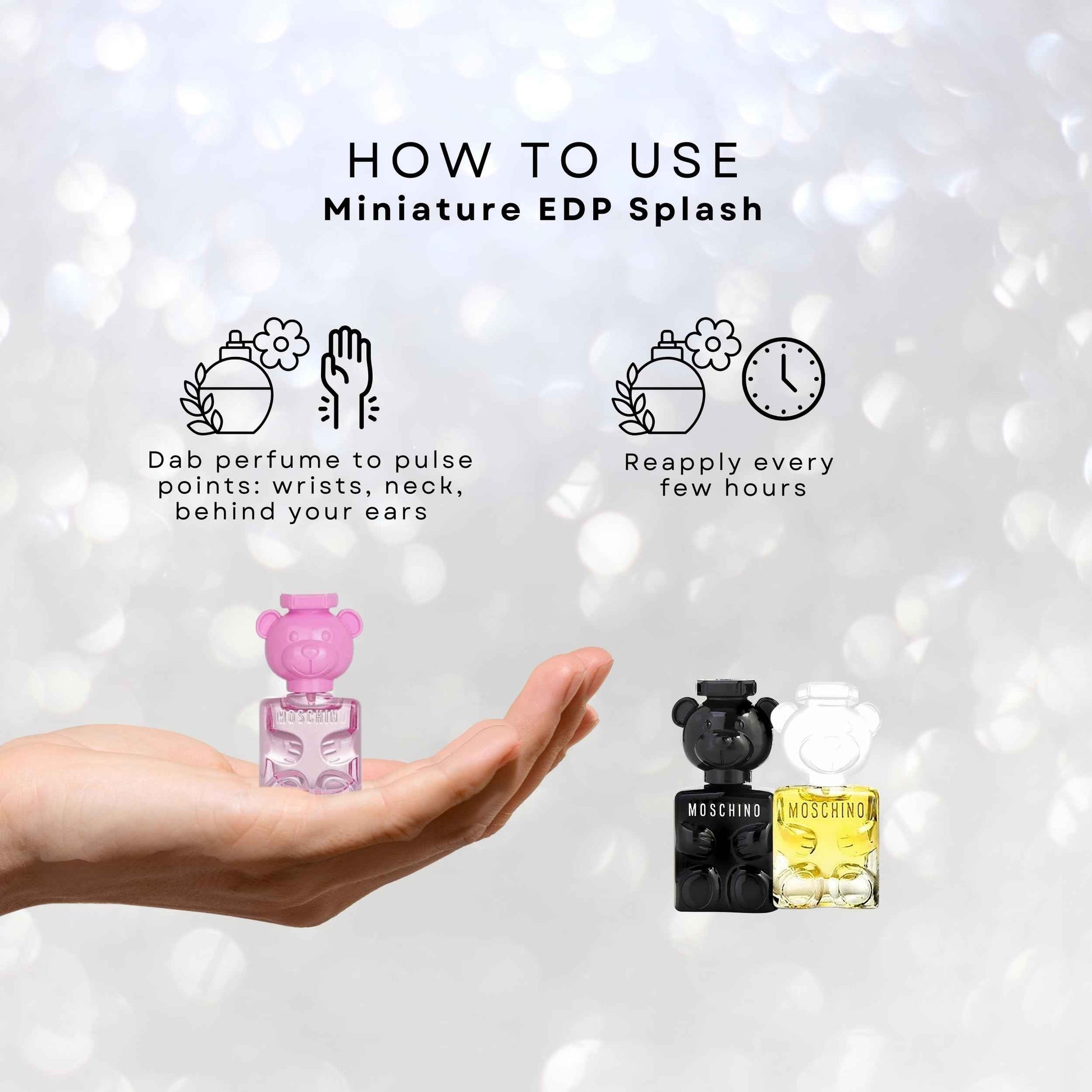 MOSCHINO Perfume for Women Variety Mini Splash Giftset - Bubble Gum,Toy 2,Toy Boy