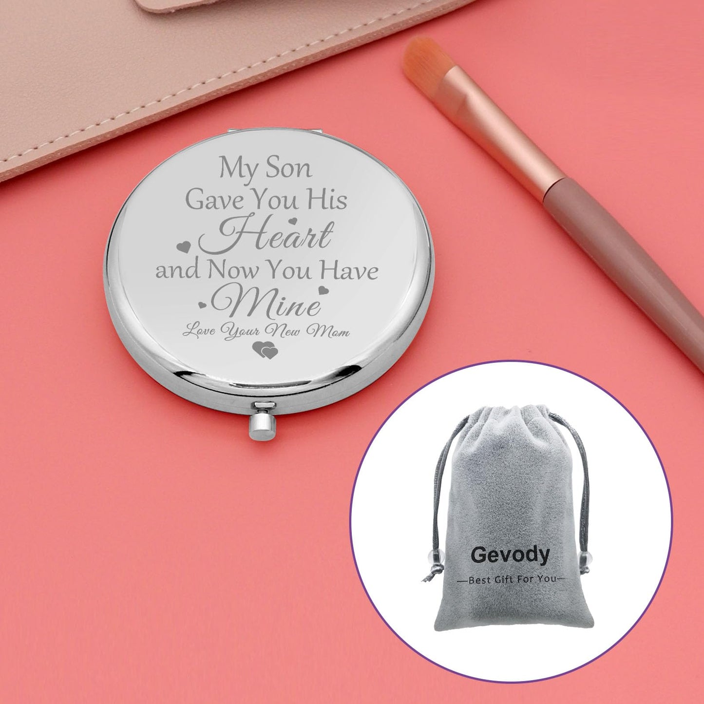 Daughter in Law Gifts from Mother in Law Pocket Makeup Mirror Thank You Daughter in Law Gifts Bonus Daughter Gifts Stepdaughter Birthday Gift Daughter in Law Bridal Shower Gift Folding Makeup Mirror