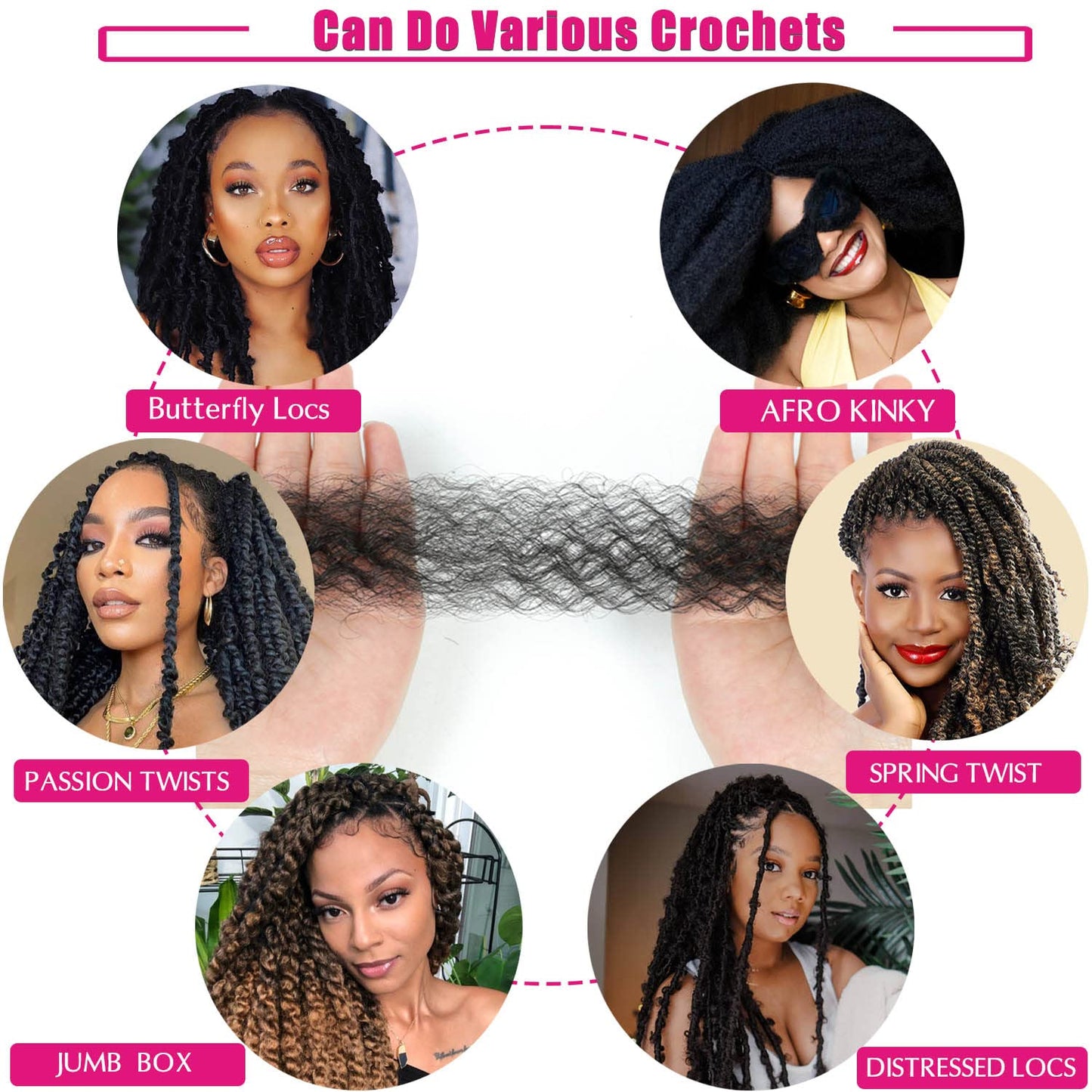 Marley Twist Braiding Hair 8 Inch 3 Packs, Springy Afro Twist Hair Pre Fluffed Spring Twist Hair Pre Separated Wrapping Hair for Soft Locs Hair Extensions (8 Inch (Pack of 3), 1B#)