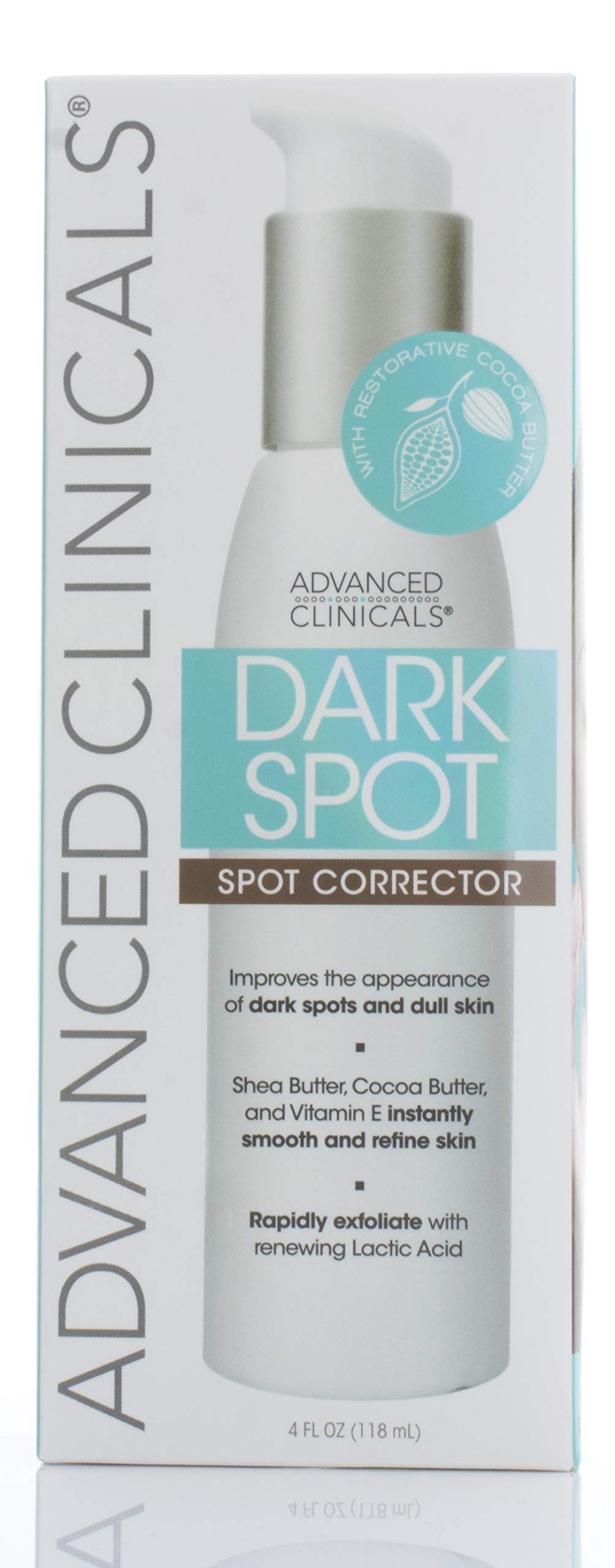 Advanced Clinicals Dark Spot Corrector Facial Cream W/Shea Butter & Hyaluronic Acid Skin Care Face Lotion. Anti Aging Moisturizer Targets Dark Spots, Wrinkles, & Uneven Skin Tone, 4 Fl Oz