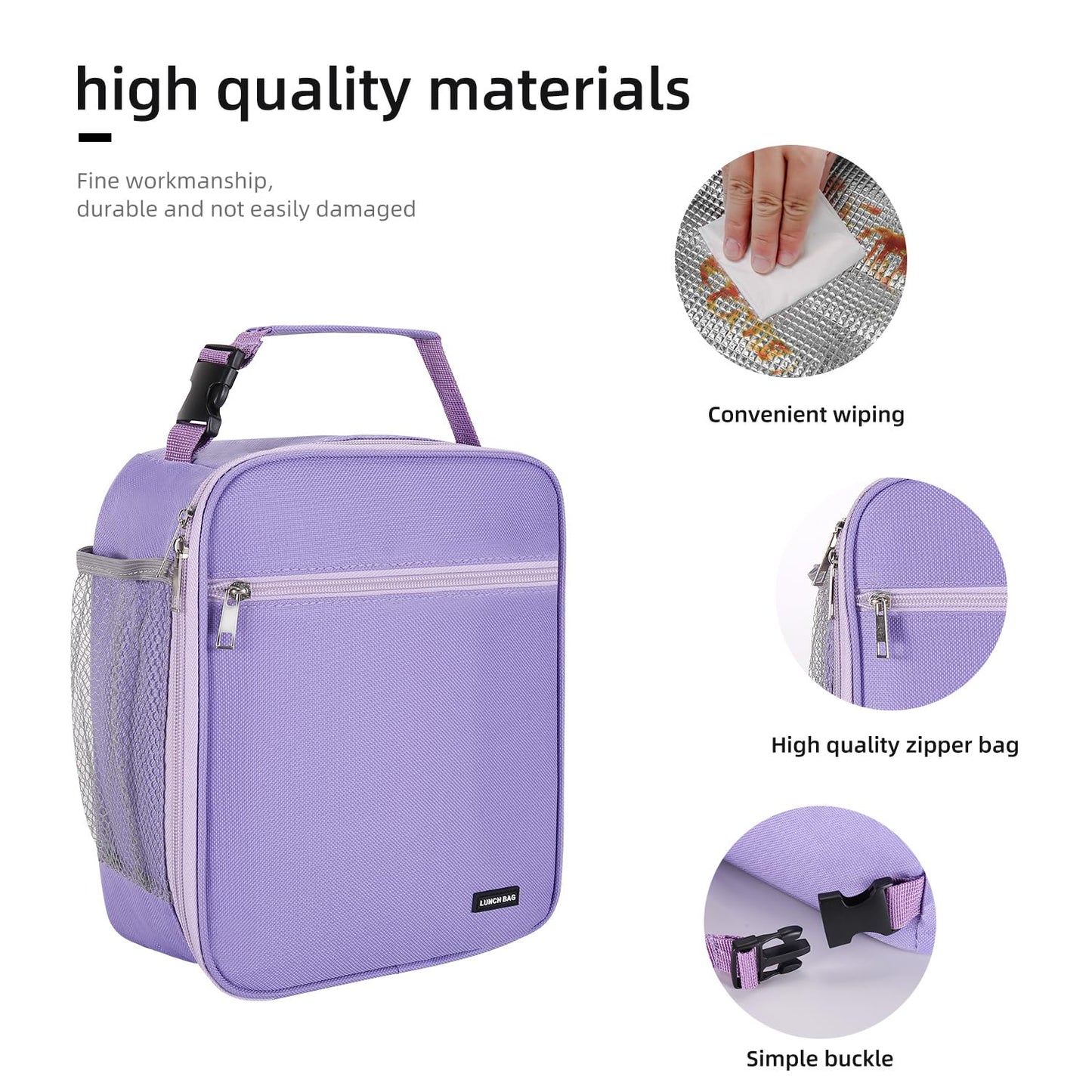 AYEANY Lunch box Lunch bag for men women Lunchbox Lunch bags Insulated Lunch bag Lunch box cooler (Purple)