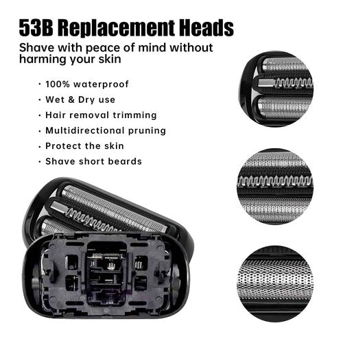 53B Replacement Head Compatible with Series 6 & Series 5 Electric Razors fit for S5 5762 5764 6075cc 6020s 6040cs