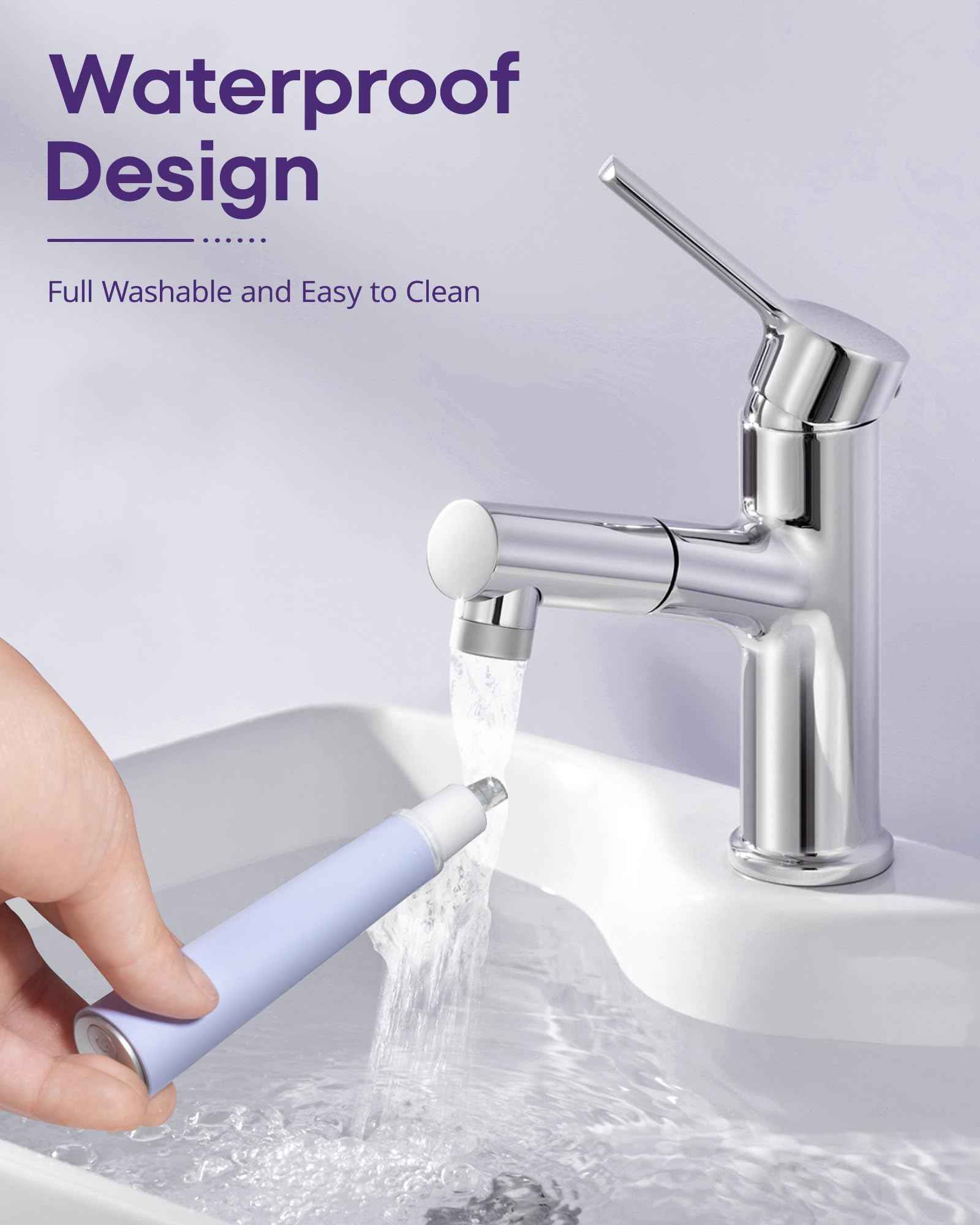 VG VOGCREST Nose Hair Trimmer for Women: Rechargeable 2 in 1 Ear Eyebrow Trimmer (Purple)