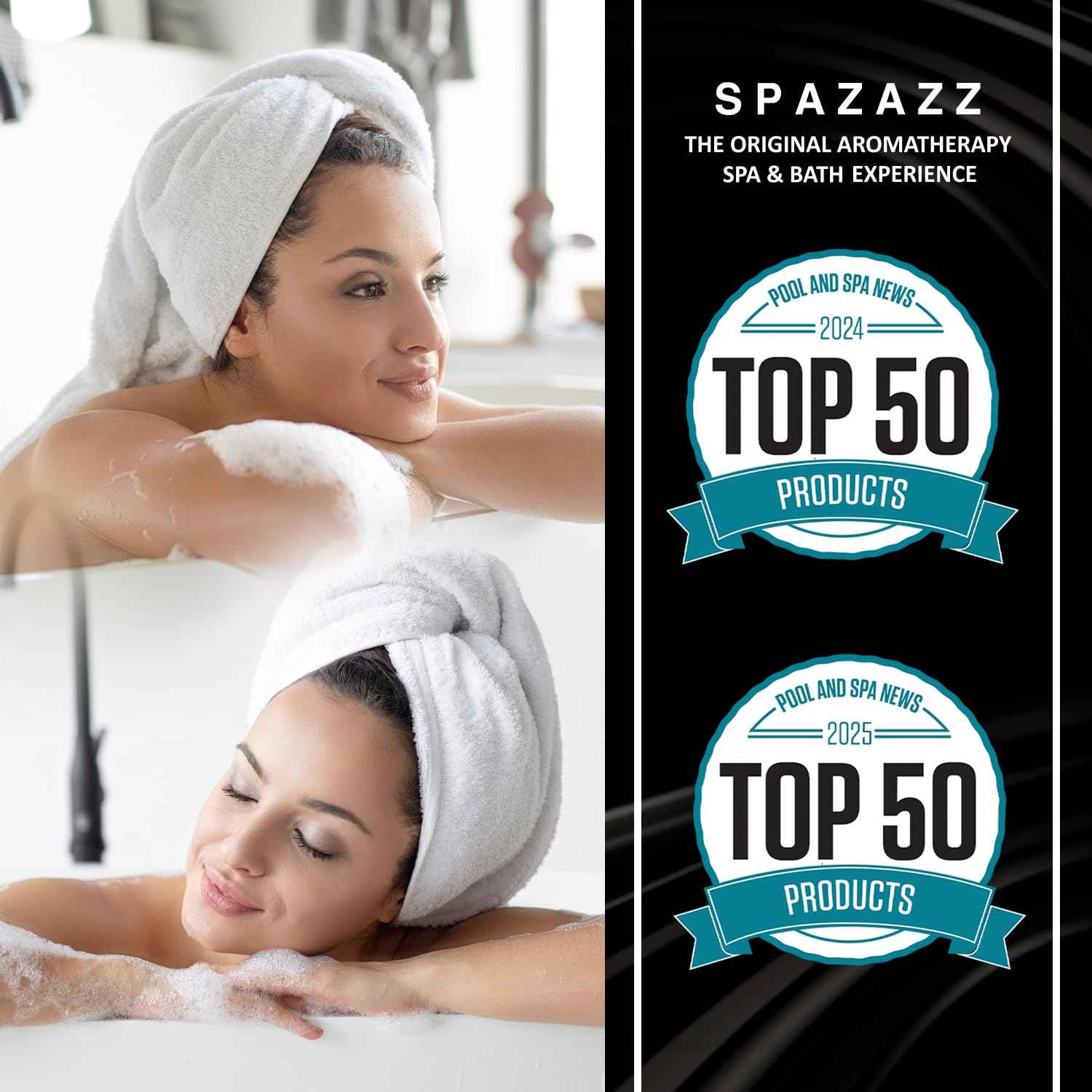 Spazazz Hot Tub Aromatherapy Gift Bundle- Seven- 4 Oz Spazazz Hot Tub Aromatherapy Bath Salt Crystals Sampler Jars Plus Hot/Cold Towel and Rubber Duck - Seven Distinct Scents of Bath and Spa Salts