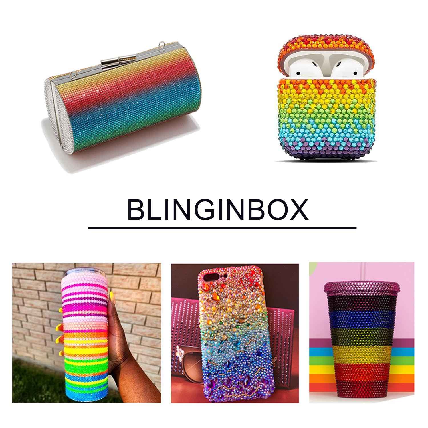 Blinginbox 1500pcs 5mm AB Resin Flatback Rhinestone for Crafting,Flatback Round Jelly Rhinestones Bedazzling Non Hotfix Crystal Gems for Nails Face Makeup Tumblers Mugs DIY Crafts.(Champagne AB)