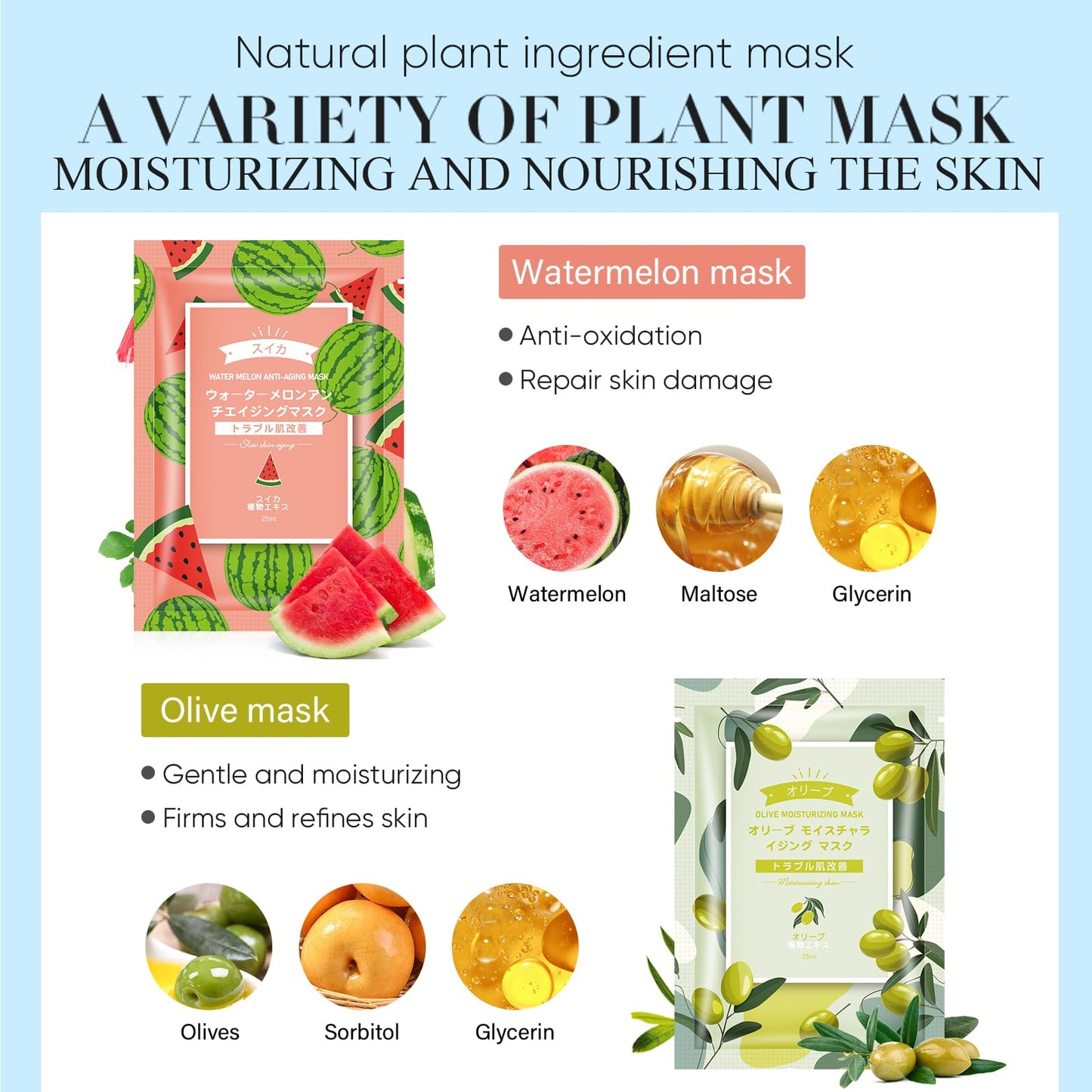 GUOYAOLIFU Collagen Face Mask 10 Sheet Facial Mask Collagen Face Mask Skin Care Facial Masks for Women Skin Care Hydrating Collagen Essence Face Mask