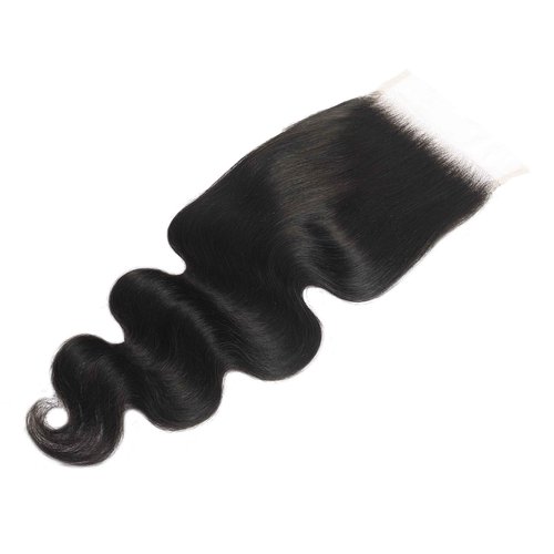 5x5 Closure Body Wave Transparent HD Lace Closure 12A Brazilian Virgin Human Hair Closure Free Part Pre Plucked with Baby Hair Natural Color 14 Inch