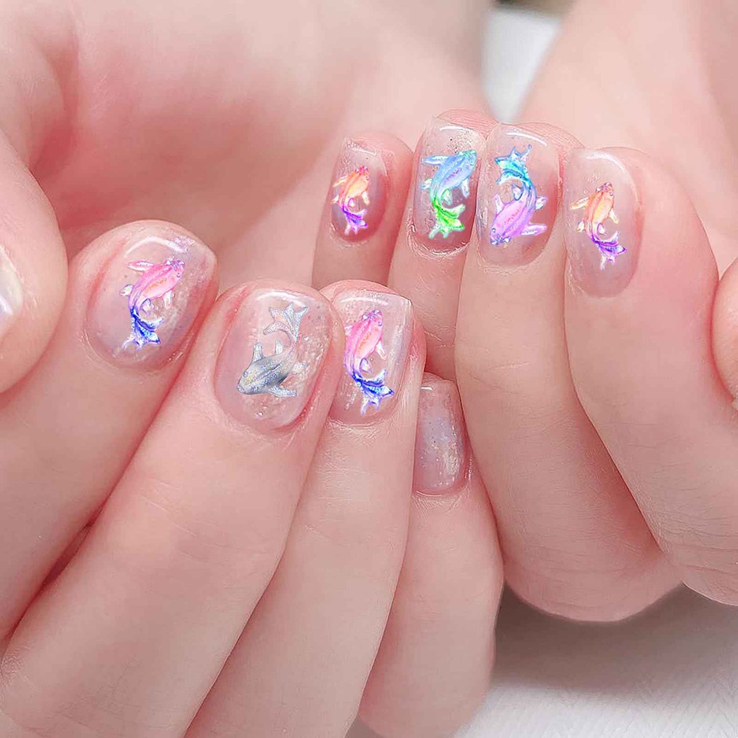 3D Nail Charms Mushroom Nail Parts Accessories Kawaii DIY Nail Art Decoration (Fish)