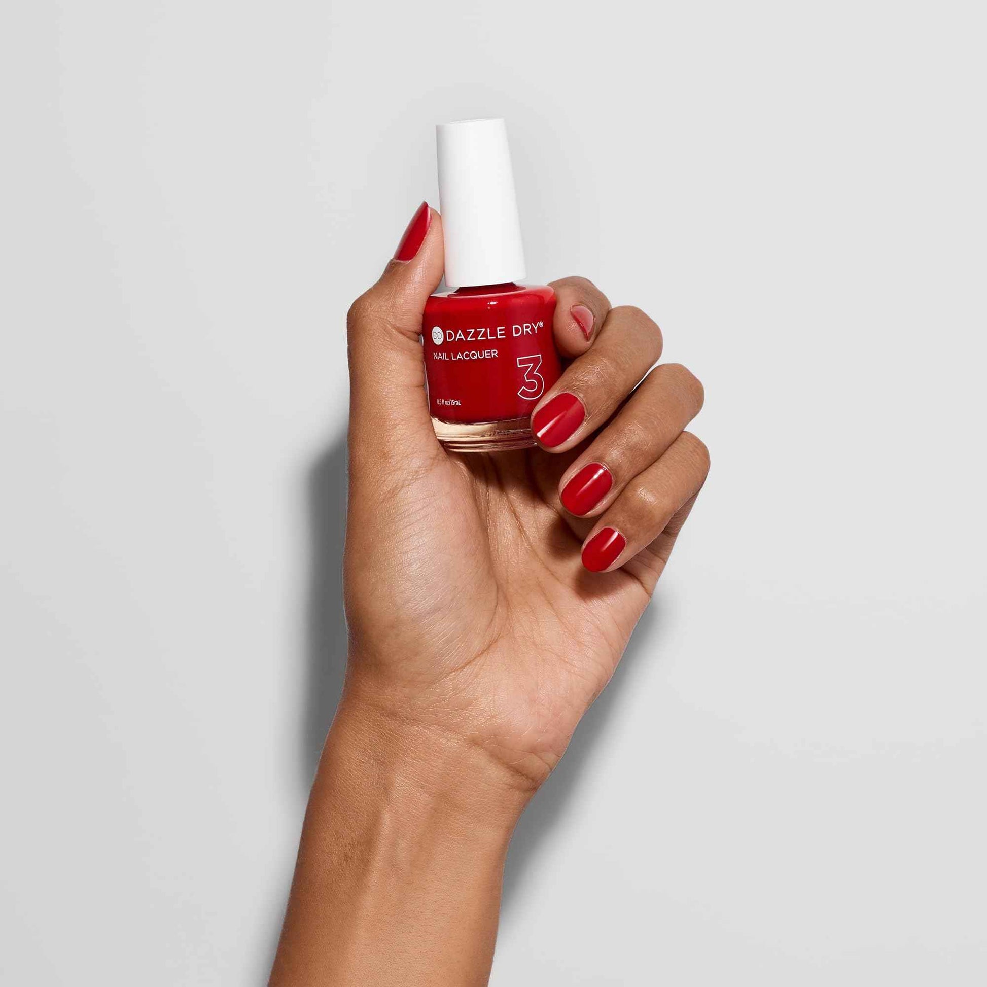 Dazzle Dry Nail Lacquer (Step 3) - Rapid Red - A full coverage classic true red. (0.5 fl oz)