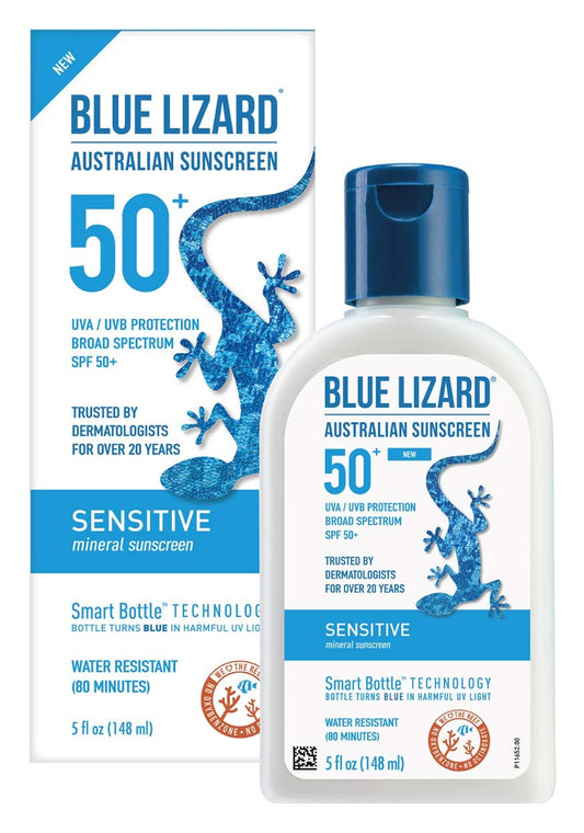 Blue Lizard Spf#50+ Sensitive Australian Sunscreen 5 Ounce (148ml) (Pack of 2)