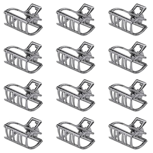 Small Metal Claw Clips Non-slip Hair Clamps Grip Clips for Thick Short Hair - Hair Accessories