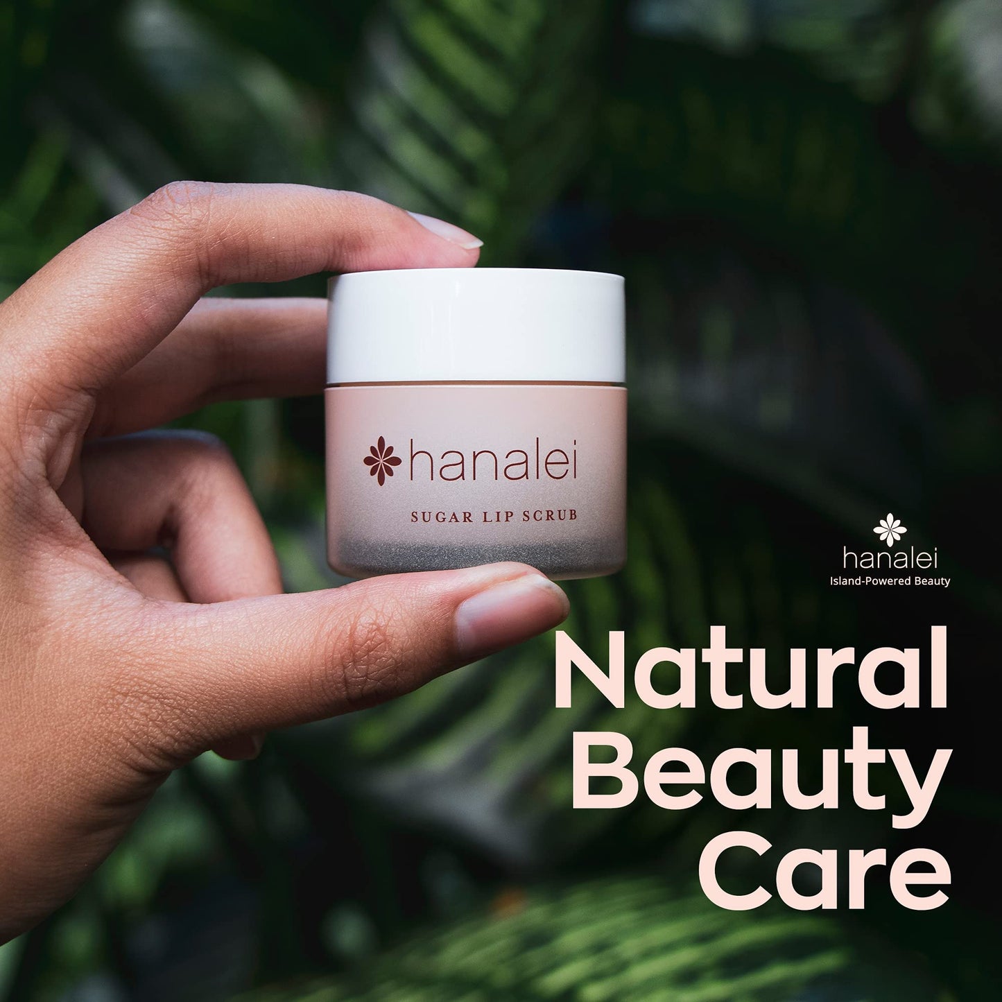 Hanalei Vegan and Cruelty-Free Sugar Lip Scrub Exfoliator | Hawaiian Cane Sugar, Kukui Oil, Shea Butter | Exfoliate, Smooth, Rejuvenate Lips | Made in USA | Lip Care (22 g)