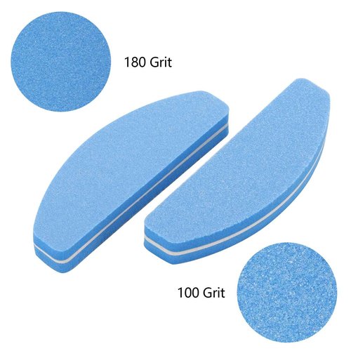 80 Count Mini Nail Buffers Kit, 100/180 Grit Buffing Blocks Small Nail Files for Acrylic and Natural Nails (Pack of 2)