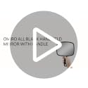 OMIRO 9.3" Handheld Mirror with Handle, Black