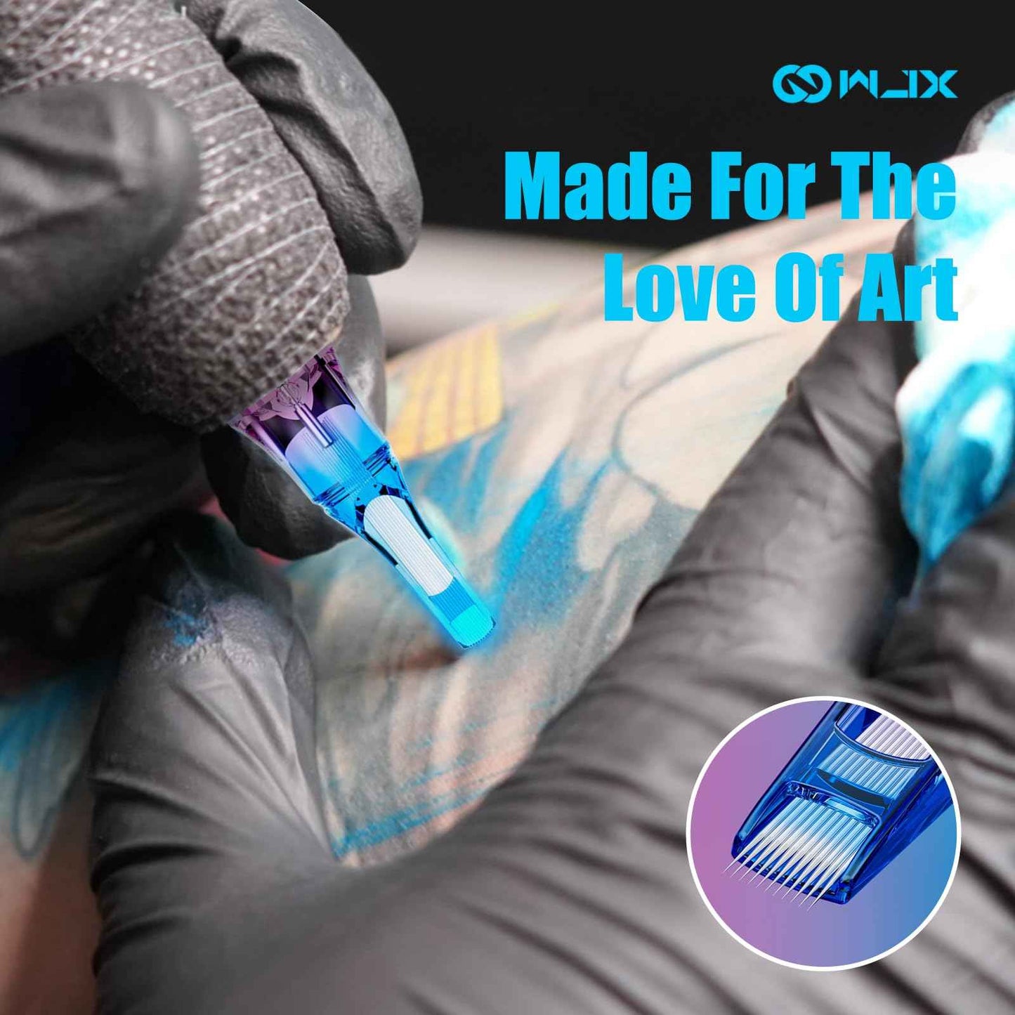 Wjx Ultimate Tattoo Needles Cartridge 1211M (20Pcs/Box) Premium Magnum Cartridges Needle Fast Shading Smooth Blending for Tattoo Artists