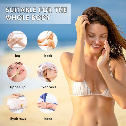 FHATSJ Professional Wax Warmer with Adjustable Temperature for Hair Removal - Electric Melted Wax Beads Heater for Women (Black Single Pot)