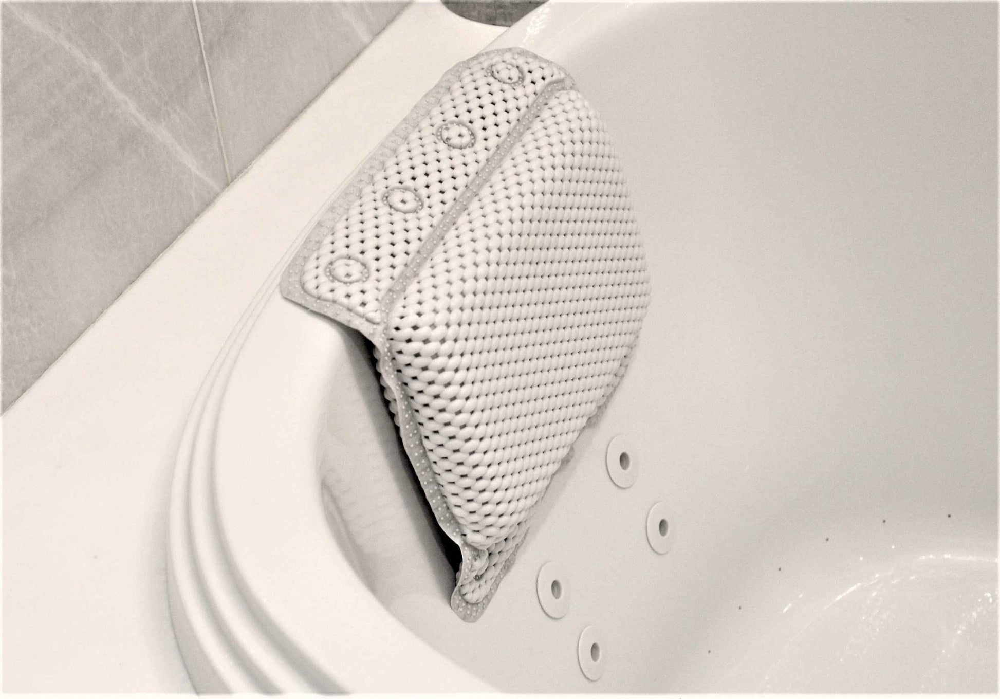 Luxurious Memory Foam Spa Bath Pillow for Tub Neck and Back Support - 8 Suction Cups, Non-Slip Design, Soft Cushion for Relaxing Soaks, by Dependable Industries (Pack of 2)