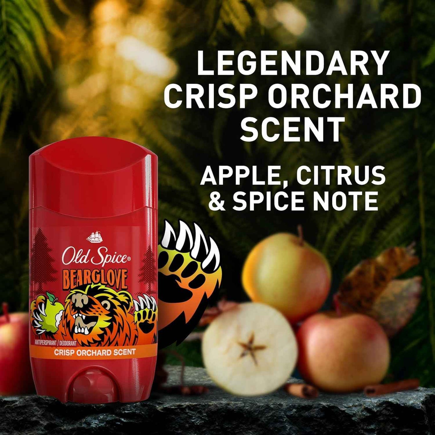 Old Spice Wild Collection Men's Deodorant, Bearglove 3 oz (Pack of 3)