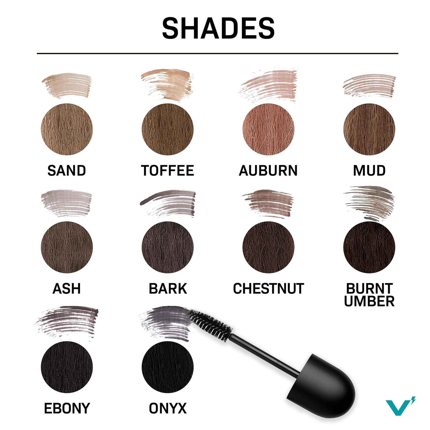 VOLT Grooming Temporary Instant Beard Color ECO 2 Pack Refill - Quick Drying Plant Based Hypoallergenic Brush on Color for Beards, Mustaches, and Eyebrows, Chestnut (Brown/Red)