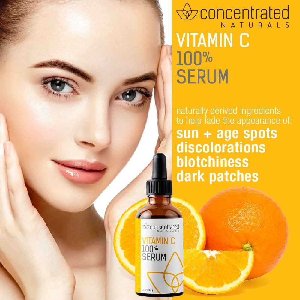 Vitamin C Serum for Face | Professional Grade | High Concentrate Formula May Help Smooth Appearance of Wrinkles, Brightens | May Improve Appearance of Skin Tone for More Youthful-Looking Skin 1oz