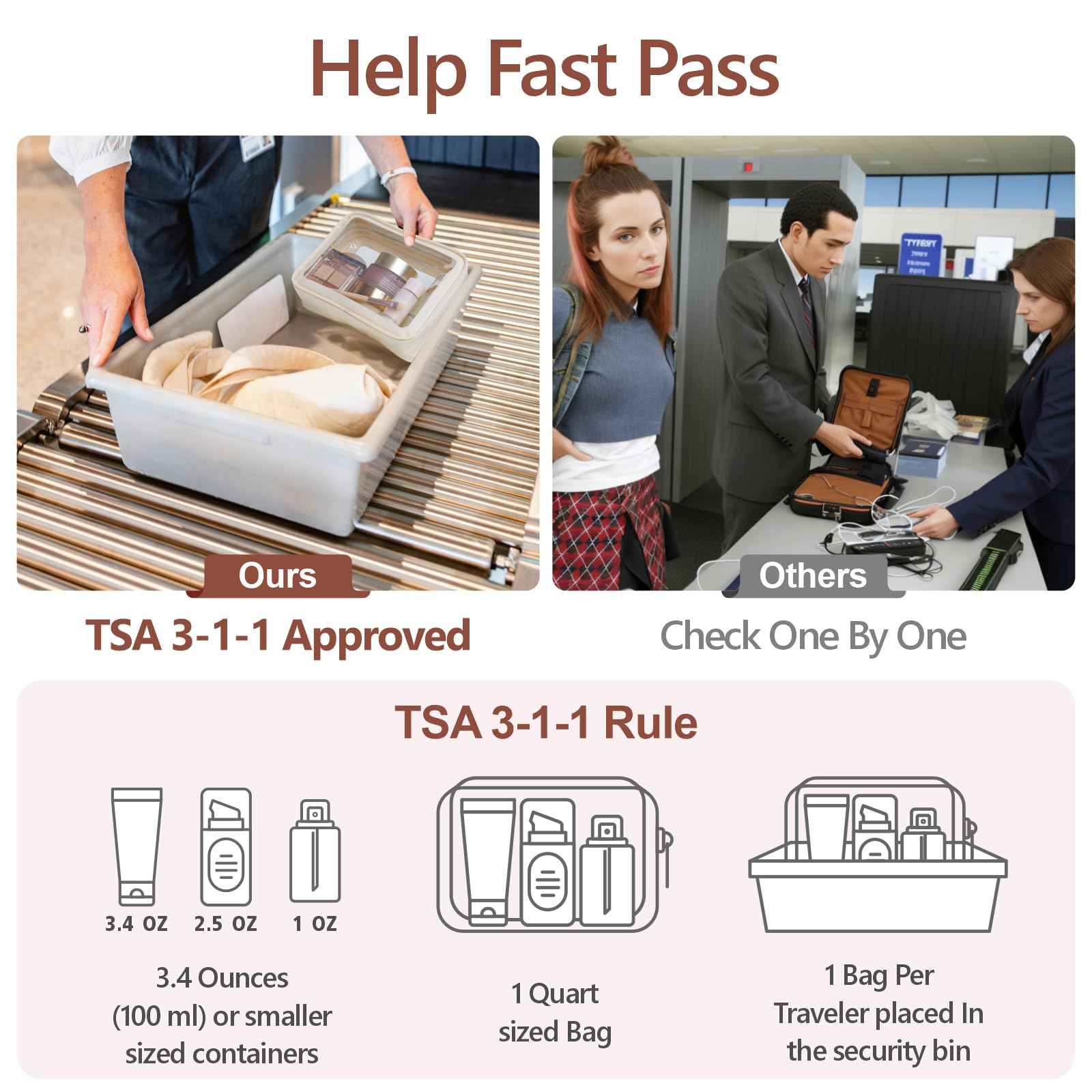 PACKISM Hanging Travel Bag for Traveling with Clear Makeup Bag - Soft Leather Waterproof Travel Toiletry Bag for Full-Sized Toiletries and TSA Approved Toiletry Bag, Off White (L)