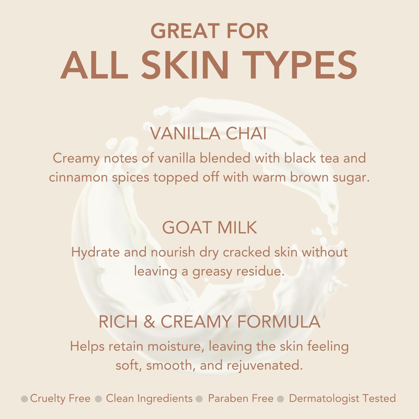 Dionis Goat Milk Skincare Bundle - Vanilla Chai Hand & Body Cream (3.3 oz Travel Size) & Body Lotion (8.5 oz Full Size), Moisturizing Set for Dry and Sensitive Skin, Cruelty-Free and Paraben-Free