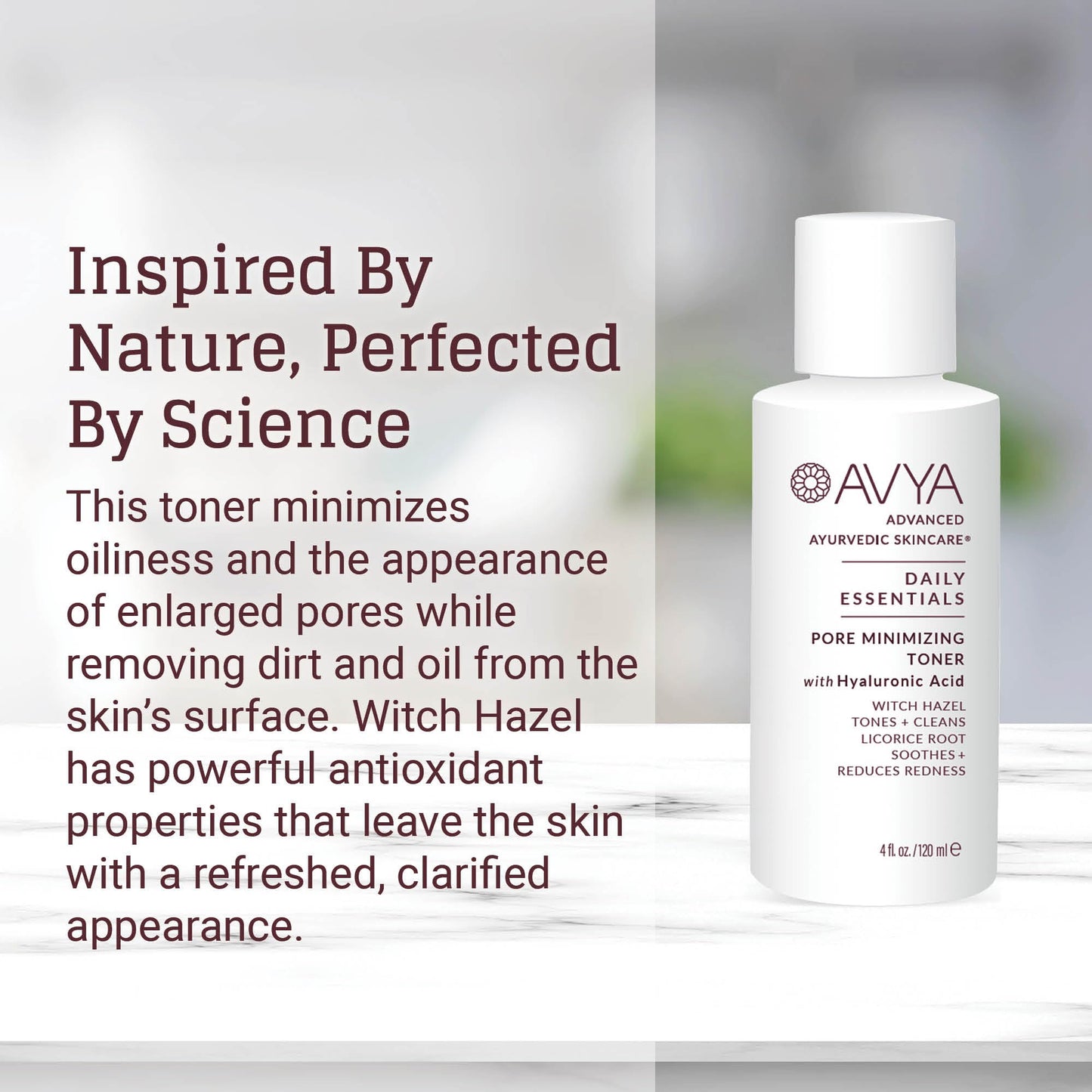 AVYA Pore Minimizing Toner (Travel Size - 1 fl oz) - Infused with Hyaluronic Acid, Witch Hazel for Toning and Cleansing, Licorice Root for Soothing and Redness Reduction