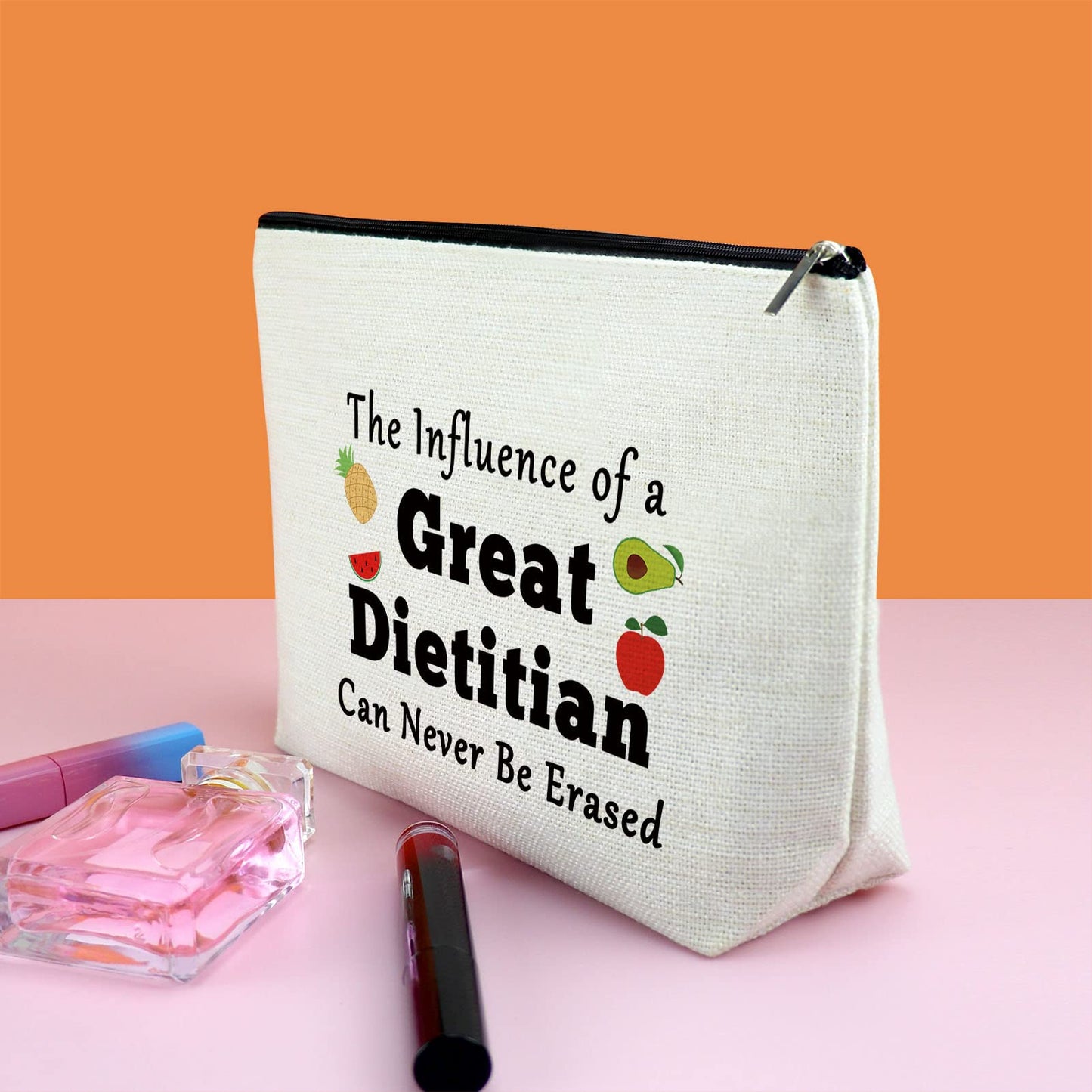 Thank You Gift Dietitian Gift for Nutritionist Dietitian Makeup Bag Graduation Appreciation Thanksgiving Christmas Labor Day Gift for Nutritionist Women Registered Dietitian Zipper Travel Pouch