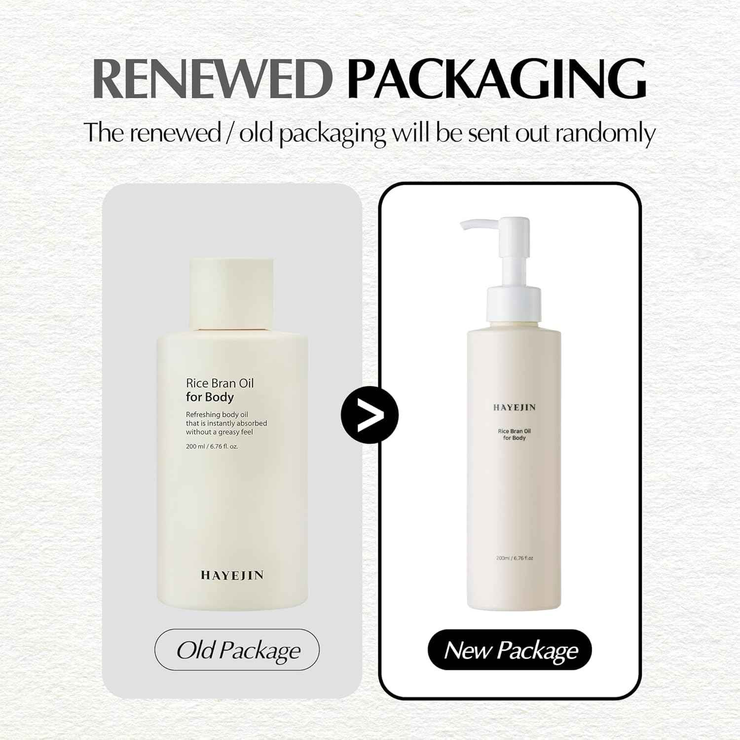 HAYEJIN Rice Bran Oil for Body | Moisturizing For Men & Women | Hydrating Body Oil w/Fermented Rice Bran Oil for Skin | Refreshing Body Oil for Dry Skin 6.76 Fl Oz