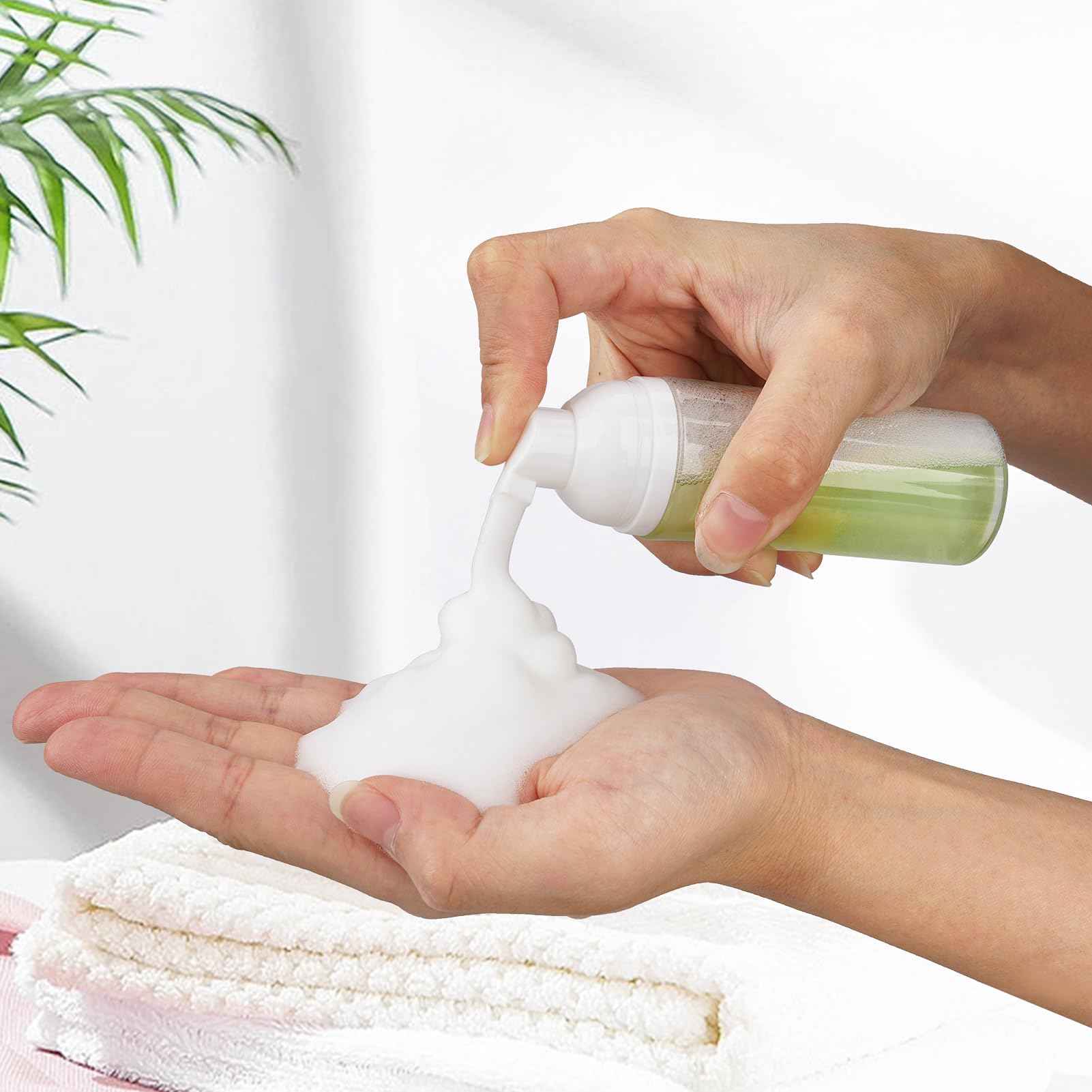 Cosywell Foam Soap Dispenser 2oz 10 Pack TSA Approved Empty Travel Pump Dispenser for Hand Soap Foaming Lash Shampoo for Cleanser, Dispenser(10Clear)