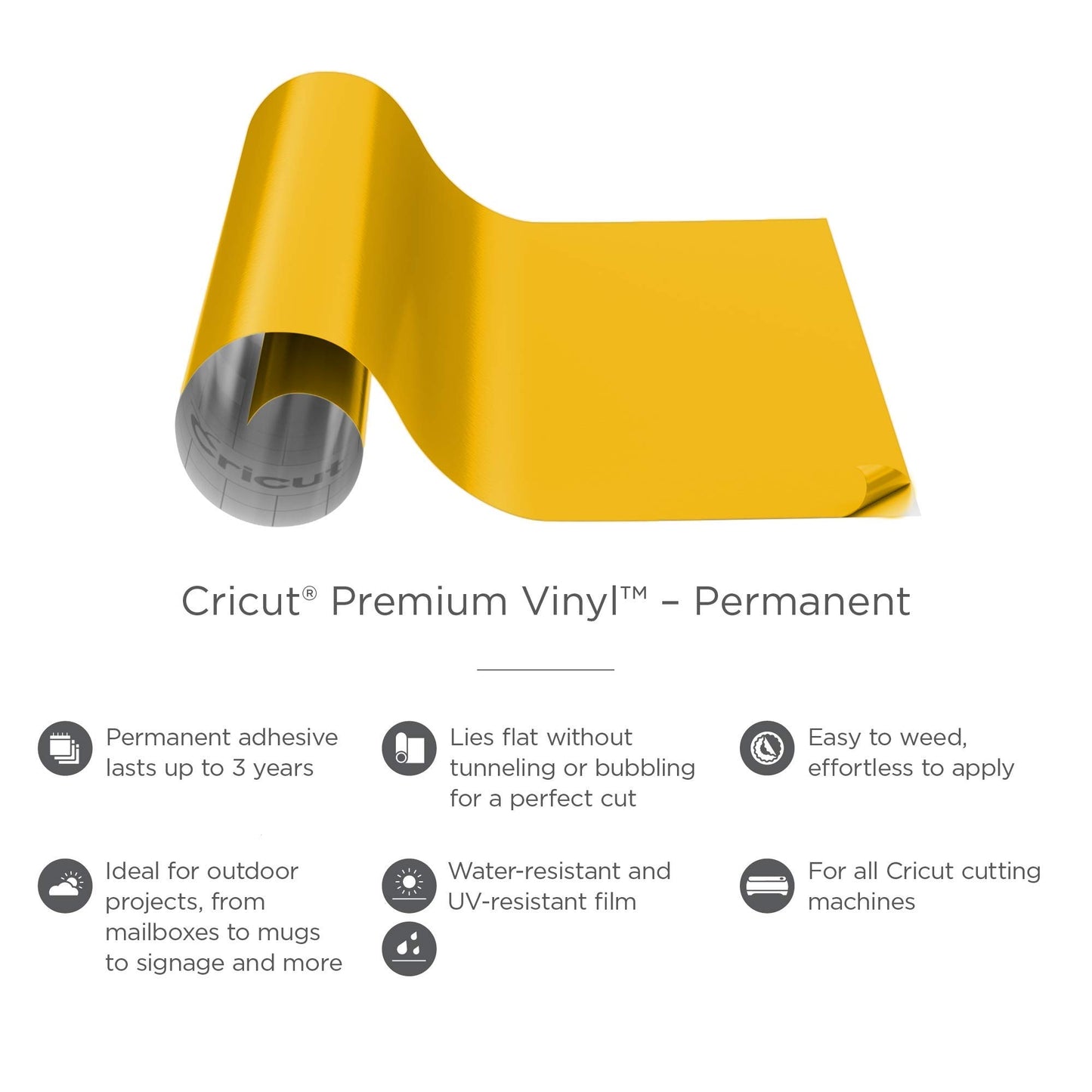 Cricut 2005189 Craft Supplies, 4 FT, Maize Yellow