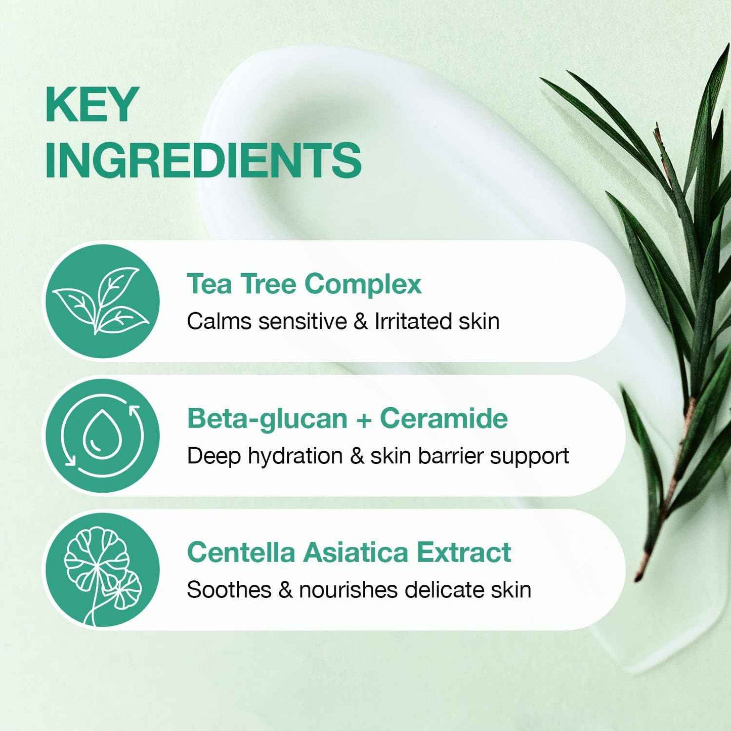 ESSENHERB Tea Tree Soothing In Calming Cream | Tea Tree Moisturizer | Calming Cream for Dry, Sensitive, All Skin Types, Korean Skincare (2.70oz * 2Pack)