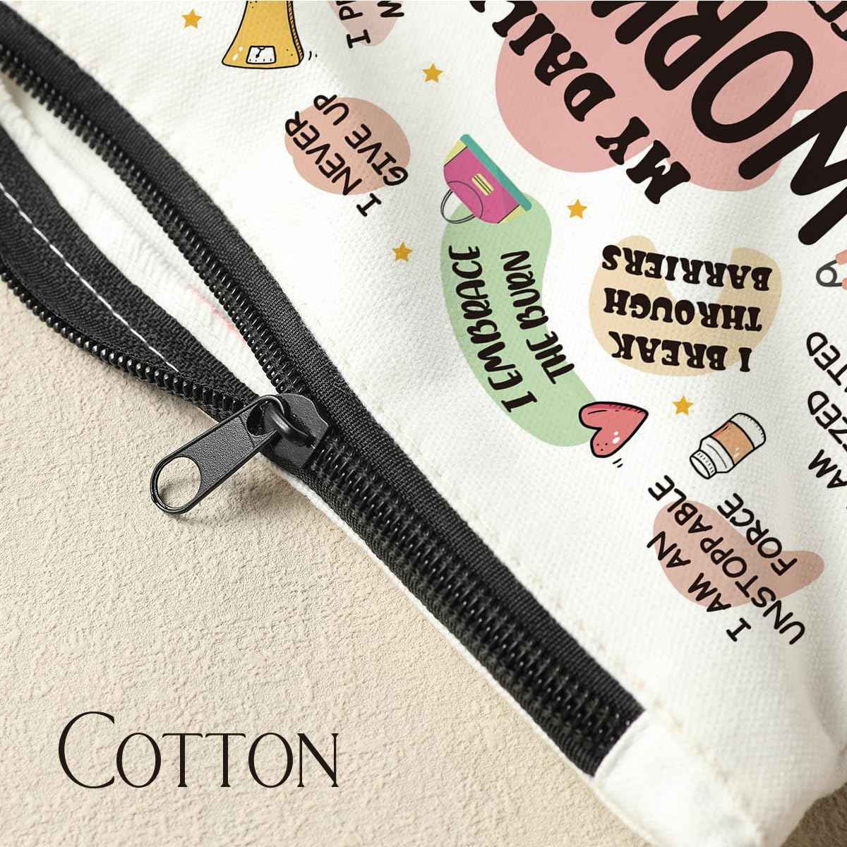 Workout Gifts for Women, Makeup Bag Cosmetic Bag, Mental Health Gifts, Inspirational Gifts for Women, Mental Health Awareness, Positive Affirmations for Sister Friend Friendship Birthday Mothers Day