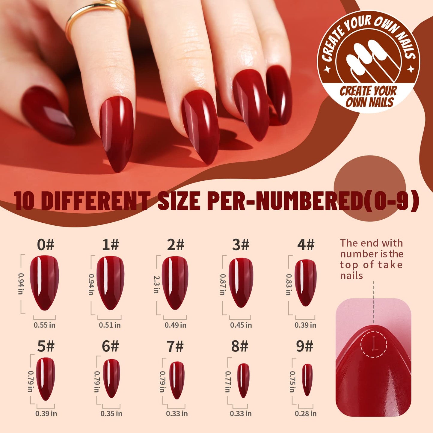 Teenitor Almond Press On Nails Medium Almond Glossy Press On Almond Fake Nails, 288Pcs Almond Shape Press On Nails With Glue,12 Color Almond Glue On Nails