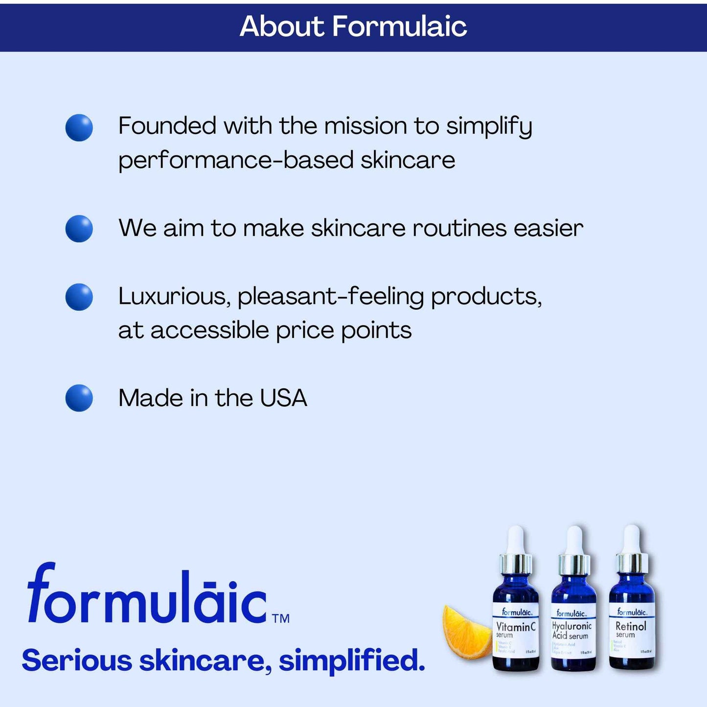 Formulaic Vitamin C Face Serum with Vitamin E & Ferulic Acid, Skin Brightening Serum, Revitalizes Skin and Evens Skintone, Fragrance Free, 1 Fl Oz