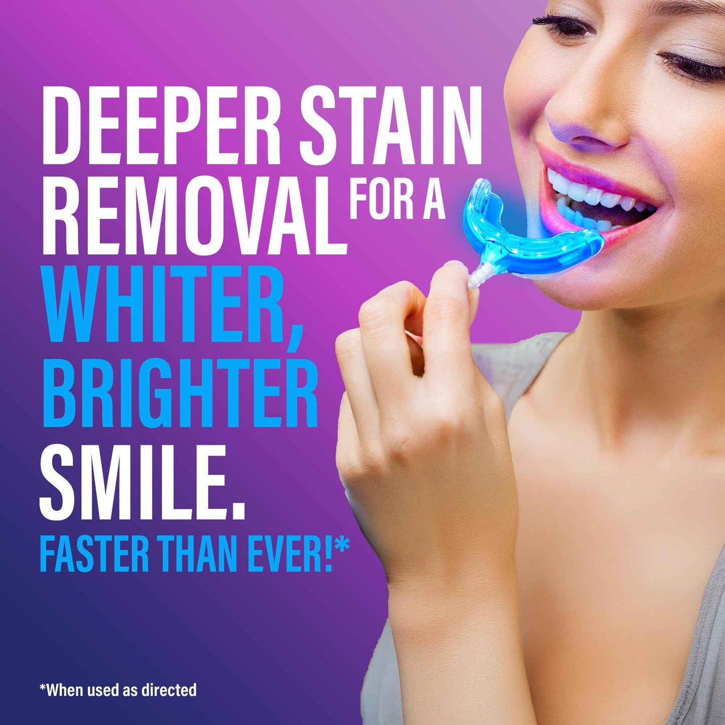 GuruNanda Premium Teeth Whitening Kit with Wired LED Light & Whitening Pen, Works with iPhone & Android, Helps Remove Surface Stains from Coffee, Food, Soda