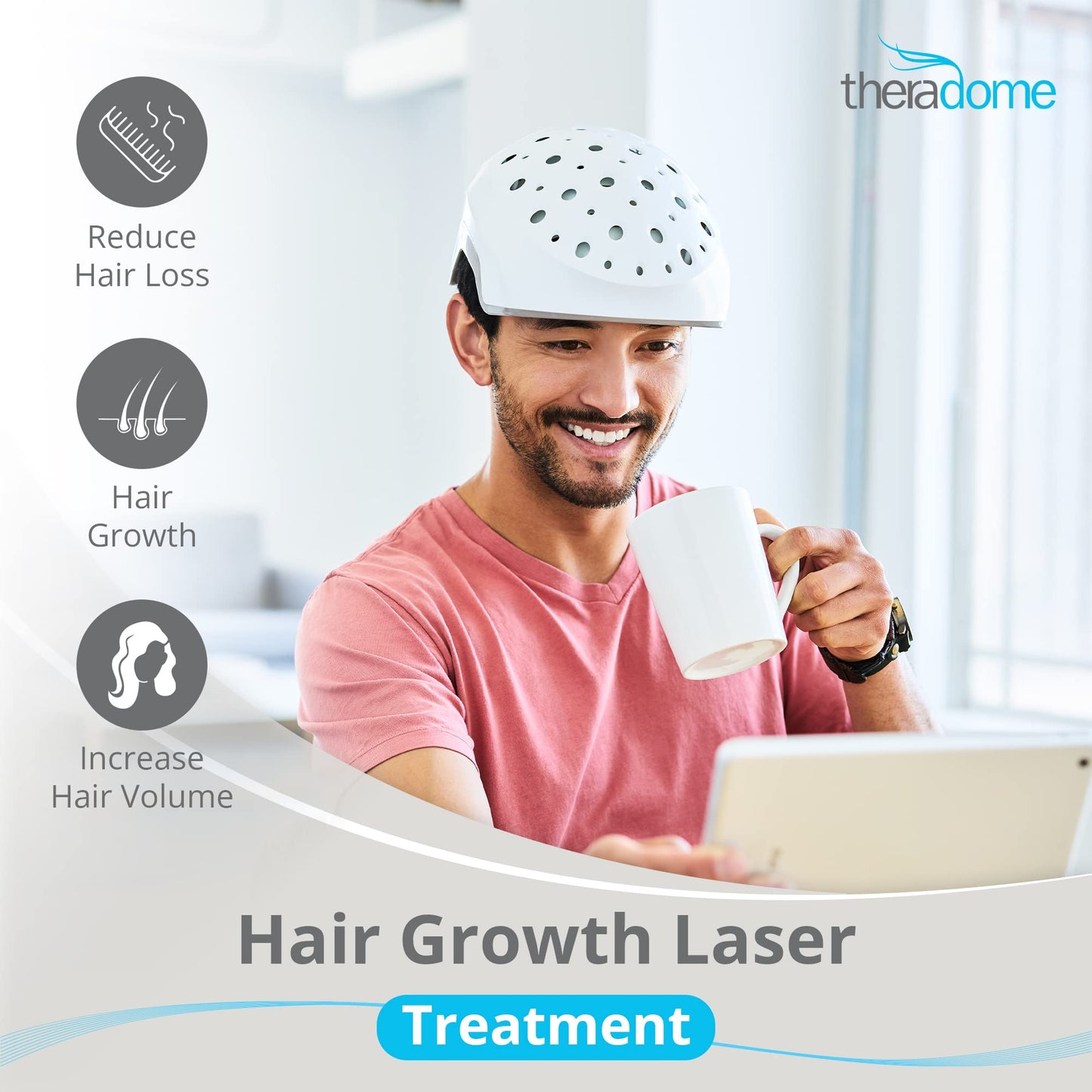 Theradome EVO Laser Hair Growth Helmet LH40 - Red Light Therapy for Hair Regrowth and Hair Loss Treatment - FDA Cleared for Men & Women - Made to Exacting Standards in the USA