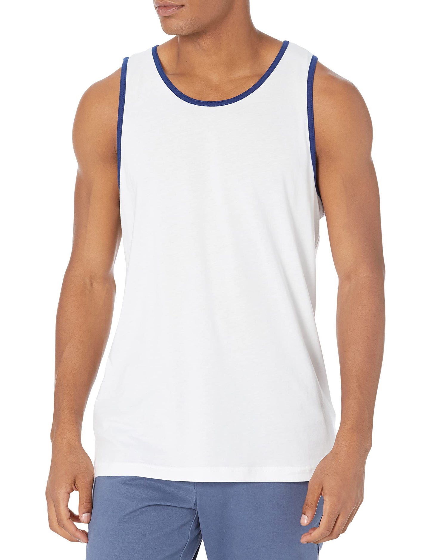 Amazon Essentials Men's Regular-Fit Tank Top, White, X-Small