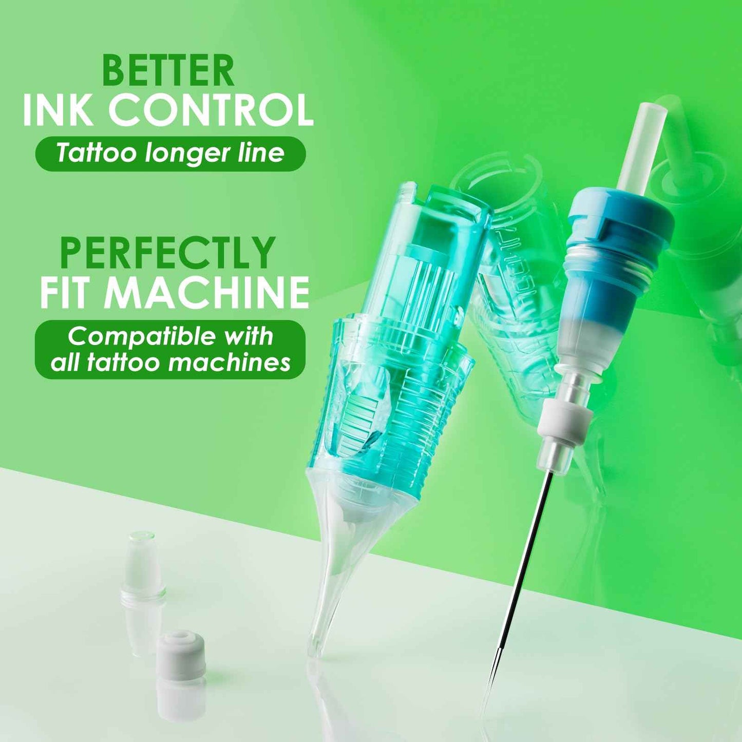 VETAR Tattoo Cartridge Needles - 20Pcs Tattoo Needles 1207RL Round Liner #12 Standard Tattoo Cartridge Diameter 0.35mm Cartridges Tattoo Needles for Machine Kit Tattoo Supplies