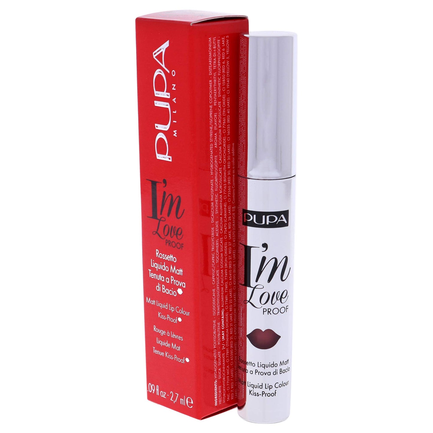 Pupa Milano I Am Love Proof Matt Liquid Lip Color - Gives Super-Intense Colour - Offers A Matte, Velvety Effect - Ultra-Comfortable Texture Adheres Perfectly To Lips - 003 Rose Nude - 0.09 OZ