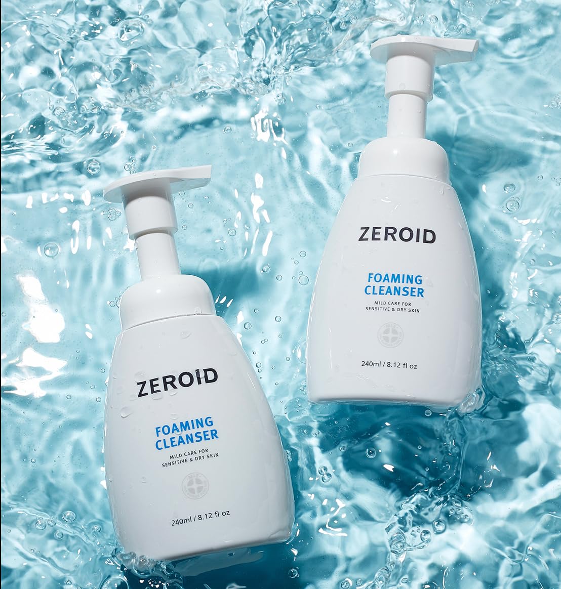 ZEROID Korean Dermocosmetic Foaming Cleanser Mild Care for Senstive & Dry Skin (240 mL)