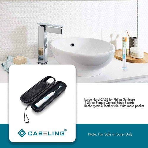 Caseling Toothbrush Travel Case Fits Philips Sonicare Protective Clean 4100 Sonicare 2 Series Portable Toothbrush Holder. (Large Case)