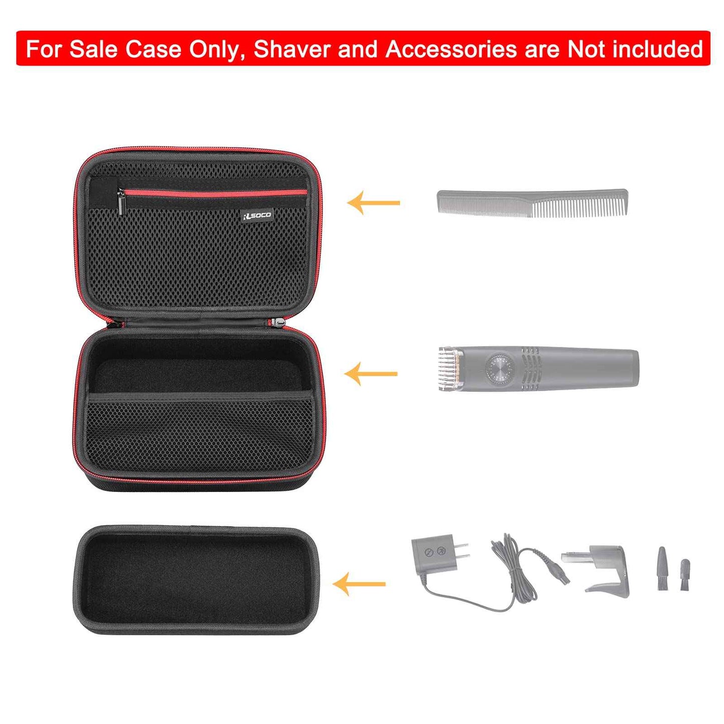 RLSOCO Carrying Case Compatible With Bell+Howell Vacutrim Deluxe Cordless Mens Beard Trimmer (Case Only)
