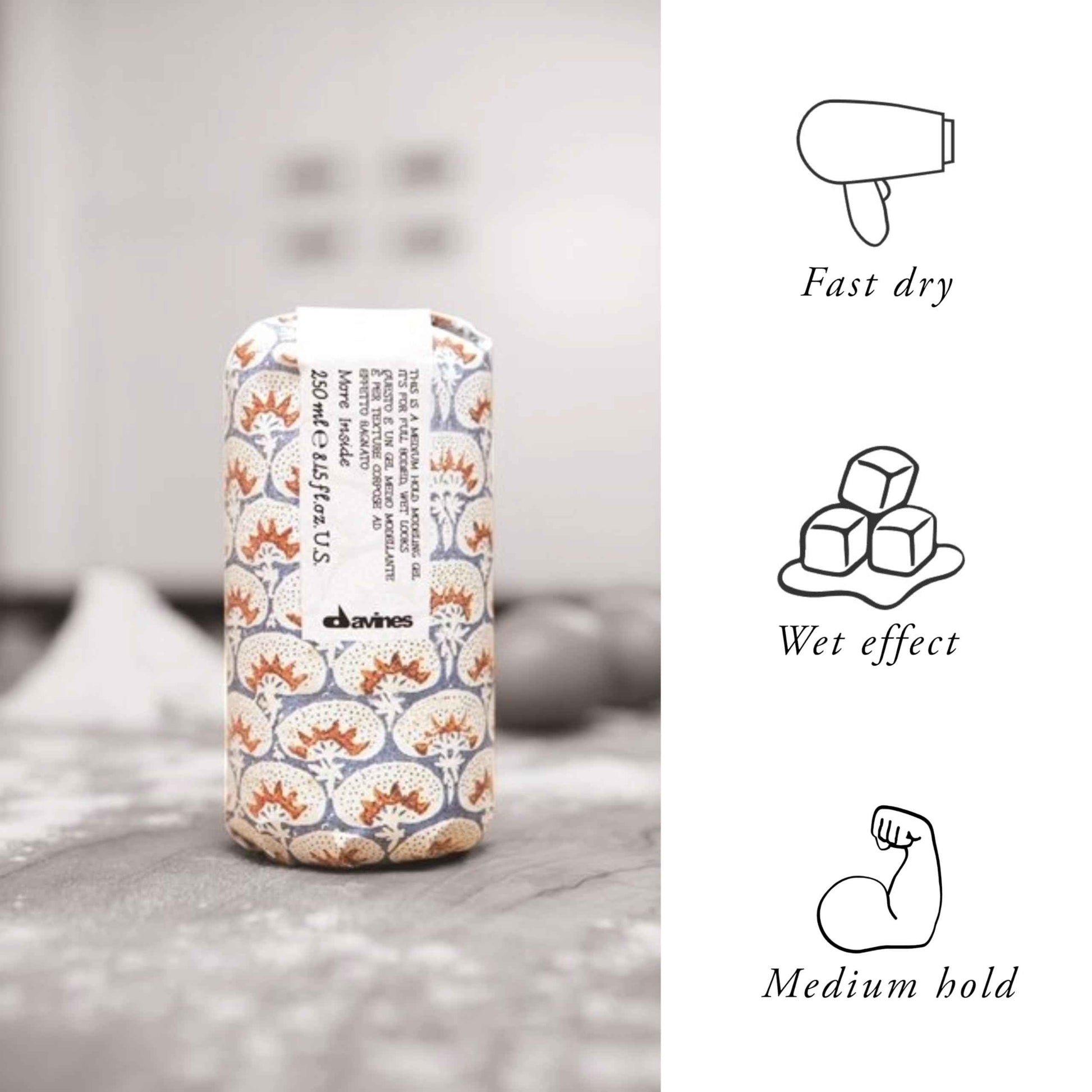 Davines This Is A Medium Hold Modeling Gel, For Structured And Full-Bodied Wet Looks, Protects Against Humidity, 8.45 fl. oz.