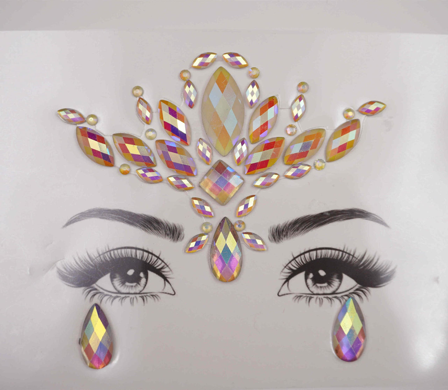 Halloween face Jewels Glow in The Dark face gems Sticker Luminous Festival Face Body Gems Crystals Rhinestone for Rave Music Festival Outfit(tp312 Lotus)