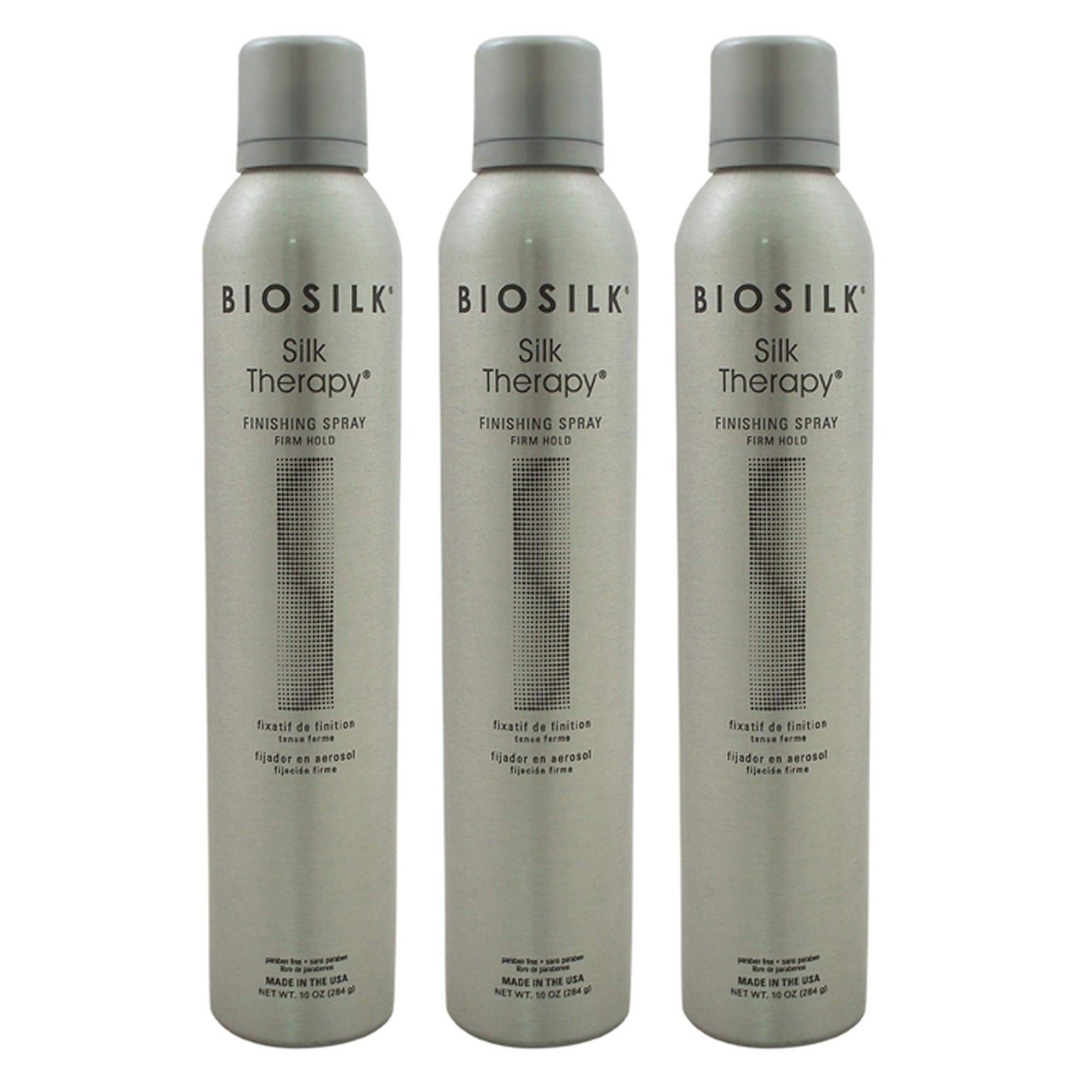 Silk Therapy Finishing Spray - Firm Hold by Biosilk for Unisex - 10 oz Hair Spray - (Pack of 3)