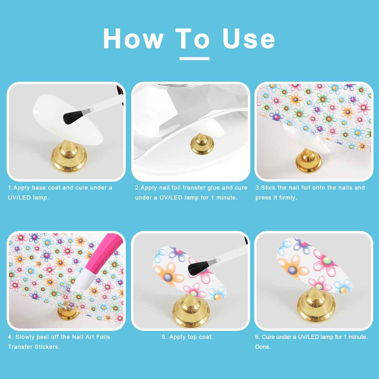 JERCLITY 300 Sheets Nail Foil Transfer Nail Art Stickers Set Nail Foil Transfer Sheets Marbling Starry Sky Leopard Print Aurora Iridescence Gradient Patterns for Women