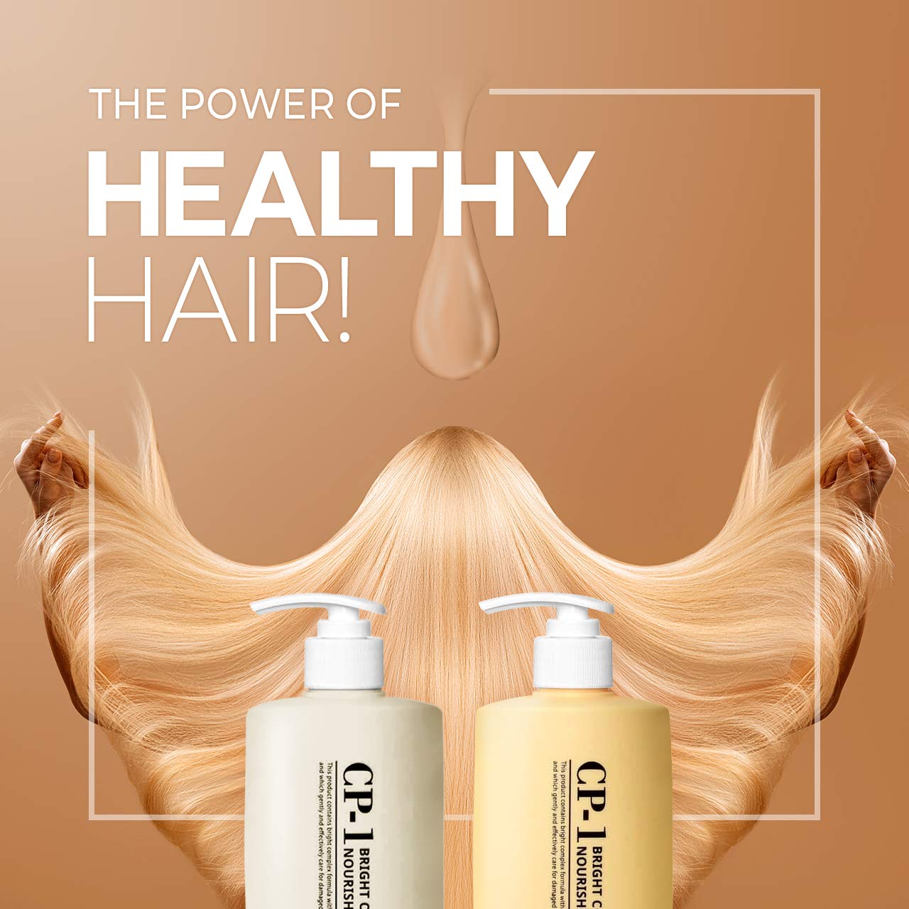 CP-1 Nourishing Shampoo + Conditioner 500ml SET Korean Beauty for Dry Damaged Hair with Premium Keratin, Protein, Spa Products