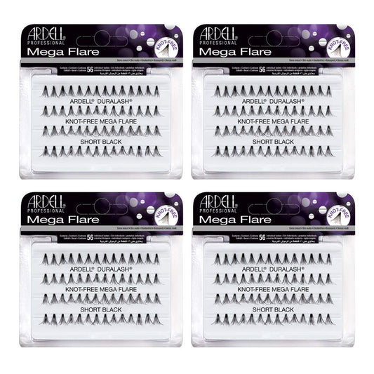 Ardell False Eyelashes Mega Individuals Knot-Free Short Black 4 Pack