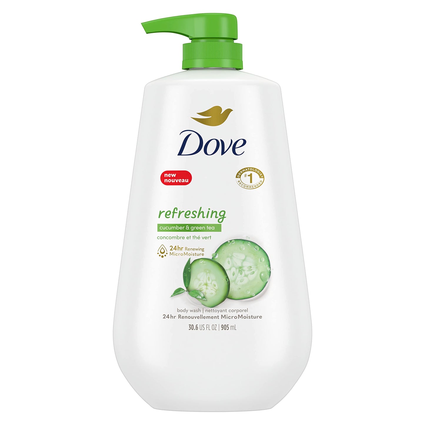 Dove, Refreshing Cucumber And Green Tea Body Wash, 30.6 Fl Oz